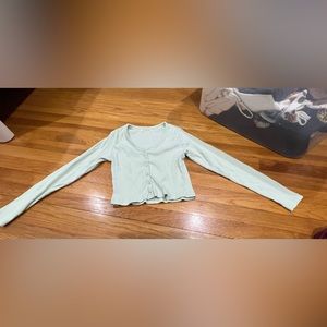 Light green long sleeve top